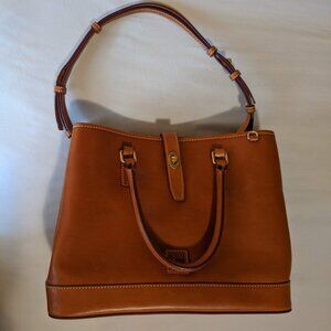 Gorgeous cognac leather purse, perfect condition handbag, timeless style